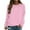 Pink, variant on Women's Solid Color Raglan Sleeve Crewneck Pullover, Soft Breathable Oversized Drop Shoulder Cropped Sweatshirt, Casual Loose Fit Top for Everyday Wear, Loungewear and Street Fashion Beige L