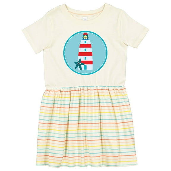 Inktastic Lighthouse Nautical Beach Girls Toddler Dress