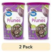 (2 pack) Great Value Pitted Prunes, 18 oz