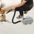 thumbnail image 3 of Professional Pet Hair Dryer for Dogs & Cats, Adjustable Speed Electric Pet Grooming Blower with 4 Nozzles - Pet Drying Machine for Grooming, Bathing & Shedding Control, Grey, 3 of 14