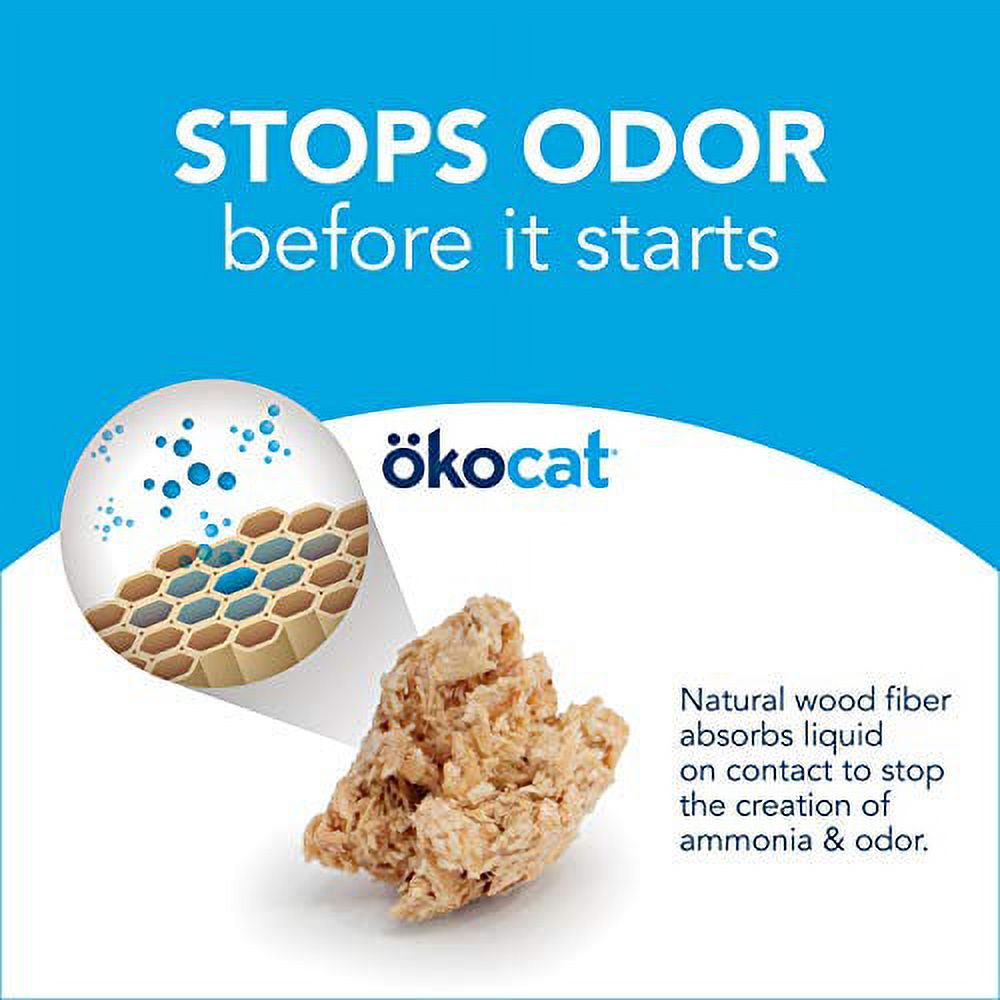 okocat Original Premium Clumping Natural Wood Cat Litter, Large, 19.8 lbs - image 4 of 9