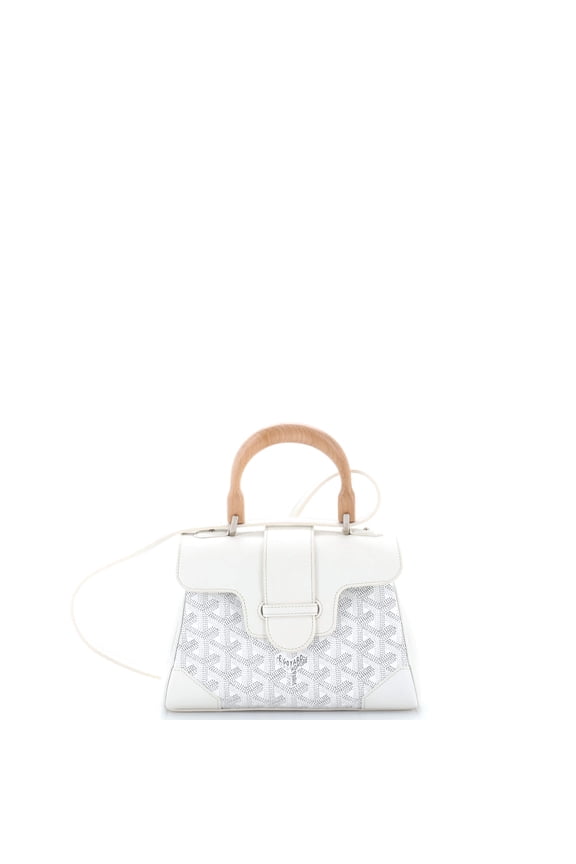 Pre-Owned Saigon Top Handle Bag Coated Canvas with Leather Mini By Rebag