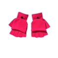thumbnail image 3 of Mujeres Mittens Practical Convertible Mittane-cálculo al aire libre Accesorio de ropa de ropa a mano simple para invierno con rosa rojo 1 par Inevent AP009014-06, 3 of 6