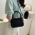 thumbnail image 2 of Bolso de mano para mujer Bolso de cuero de PU Bolso de mano elegante Bolso bandolera (Negro), 2 of 6