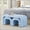 Light Blue, variant on Modern U-Shaped Teddy Ottoman Set of 3 with Soft Beige Canvas 44 " and 18 " Stools Perfect for Living Room Footrest or Entryway