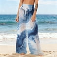thumbnail image 6 of Hrsba Chiffon Long Pants For Women Light Bohemian Print Wide Leg Loose Fit Pants, 6 of 7