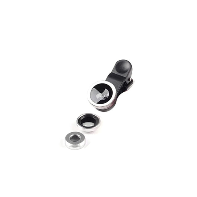 Clip De Lente De Teléfono Kit De Lente De Cámara Fotográfica Lente Ojo De Pez De 180 Grados Lente Macro Gran Angular 0.67X Eigraketly VI008638-03