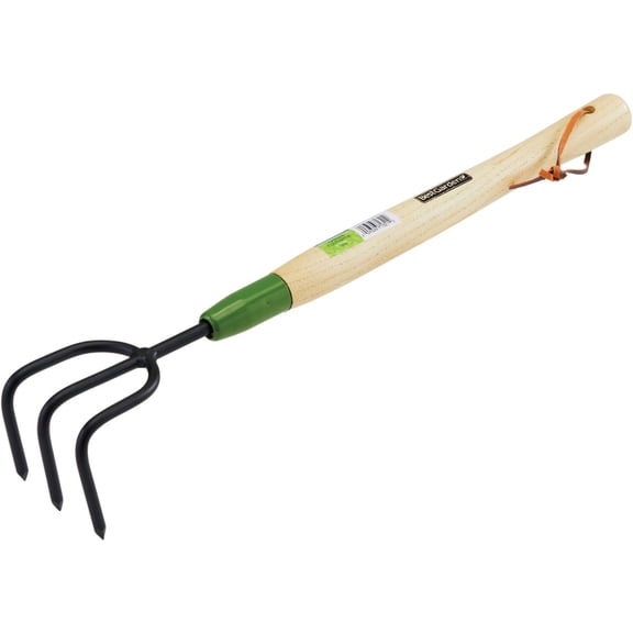 Do it Best Tools Hand Cultivator GT-903C - Welded Steel, Wood Handle - 18 In., Multicolor
