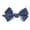 Blue, variant on Motique Accessories Small Canvas Hair Accessory Bow Perfect for Adult Female and Girls-Black