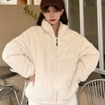thumbnail image 3 of BAETEUY Women's Winter Jacket in Corduroy - Puffer Short Down Jacket Warm Coat, 3 of 7