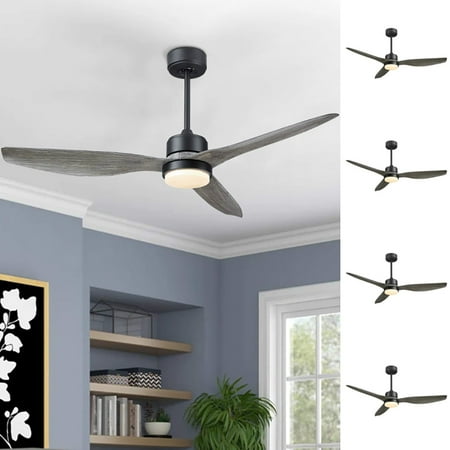 

Woobling Furniture Remote Control Ceiling Fan LED Light 56 Inch Reversible Blade Fans Energy-saving Modern 3 Blades