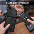 thumbnail image 3 of Shockproof Heavy Hard Phone Case with Card Slot and Metal Stand for S25 Ultra S25 Plus S25 Case Etc, 3 of 7