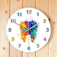 thumbnail image 5 of 4X Acuarela Pintura de Dientes ImpresióN Reloj de Pared ClíNica Dental Arte de Pared No Tictac Reloj de Pared Ortodoncista Dentista, 5 of 5