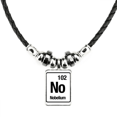 thumbnail image 1 of no nobelium elemento químico chem collar a mano colgante de cuerda de cuero Unbranded M, 1 of 3