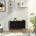 thumbnail image 2 of CL.HPAHKL 5 Drawer Dresser for Bedroom, Storage Organizer Unit with Sturdy Metal Frame & Wood Top, Wide Chest of Drawers for Closet, Nursery, Entryway, Black, 2 of 12