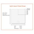 thumbnail image 6 of Gexandy 36" King Split Top Head Sheet Set 1800 Threads Top Sheet for Adjustable Bed 4 Piece Sheet Set 18" Deep Pocket for Sleep Number Bed - Ivory, 6 of 8