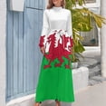 thumbnail image 4 of Bandera de Gales Vestido largo de dama de honor Vestido de playa para mujer Trajes sensuales y sexys para mujer, 4 of 5