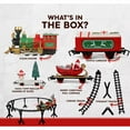 thumbnail image 4 of Train Set Kids Railway Locomotive Steam Engine Toy with Smoke, Light, Sound, Christmas Gift Train and Santa Carriage Set, 4 of 7