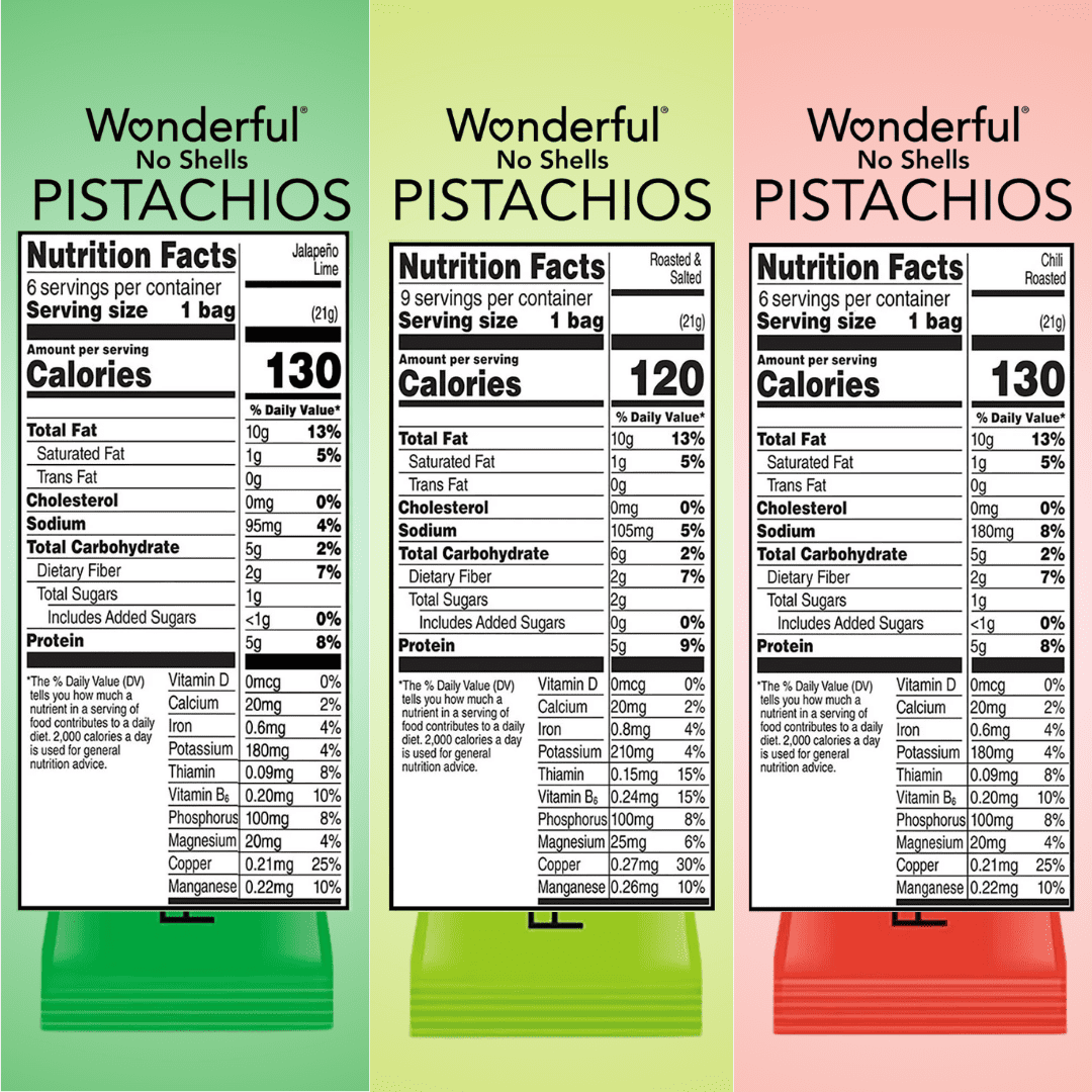 No shell Pistachio Variety Pack – 21 Individual Snack Packs, Roasted & Salted Pistachios, Convenient Single Serve Nut Snacks for On-the-Go, Lunches & Vending