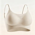 thumbnail image 2 of Women Solid Pullover Wireless Bra, Adjustable Thin Straps Breathable Seamless Light Push Up Comfort Lounge Daily Bralette Gray XL(XL), 2 of 7