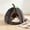 Gray L_Hot#1035, variant on Pumpkin Shape Soft Enclosed Pet Cave Bed with Removable Cushion for Cats and Small Dogs