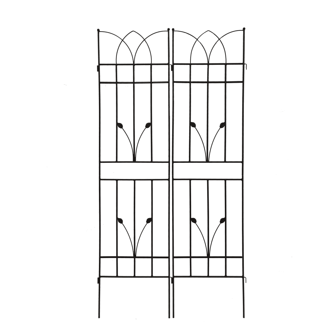Tcbosik 4 Pack Garden Trellis for Climbing Plants, 71" x 17.7" Rustproof Metal Trellis for Climbing Roses Vine Flower Cucumber Clematis, Black