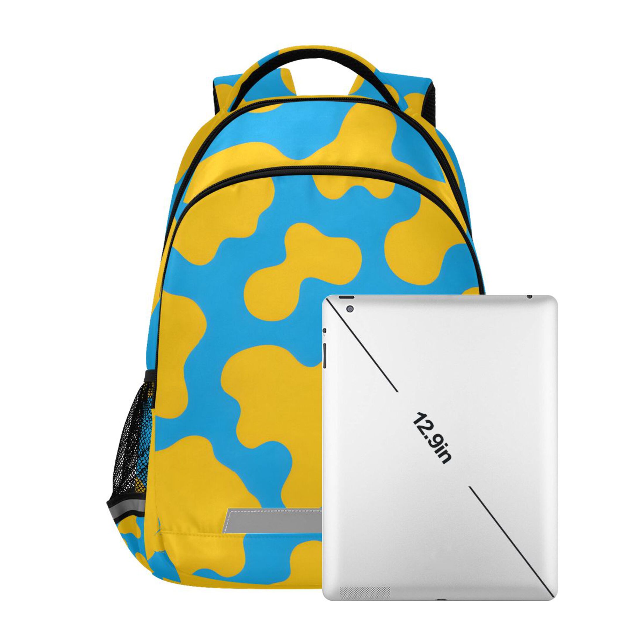 ALAZA Cow Print Backpack Elementary School Bag Bookbag Travel Rucksack