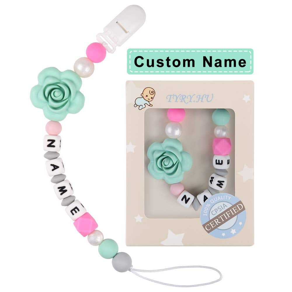 Soother Clip ANY NAME Pacifier Clip ANY DESIGN Personalized Pacifier Clip 