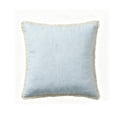 thumbnail image 2 of Fringe Trimmed Outdoor Pillow, 18"x18" Light Blue Outdoor Pillow with Beige Fringe, Water & Stain Resistant Decor Cushion, 2 of 8