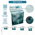 thumbnail image 6 of Teal Mountain Table Runner 70 Inches, Misty Forest Nature Woodland Pine Tree Landscape Bed Runner Dresser Scarves Tabletop for Indoor Outdoor Parties/Ceremony/Banquet, 13" x 70", 6 of 8