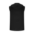 thumbnail image 5 of Kilaqueen Cotton Linen Hoodies for Men Drawstring Hooded Button Down Sleeveless Cardigan Solid Color Lightweight Soft Summer Vacation Beach Tops, 5 of 6