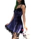 thumbnail image 3 of Txlixc Vestido de terciopelo con volantes para mujer, correa de espagueti, cuello en V, ribete de encaje, lazo, una pieza Txlixc Sexy, 3 of 8