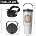 thumbnail image 4 of 30 Oz Tumbler Rainbow Text Tumbler with Lid and Straw, Birthday Gift Cup for Friend Women Men Coffee Travel Mug Thanksgiving Day Halloween Christmas Gift Water Bottle, 4 of 7