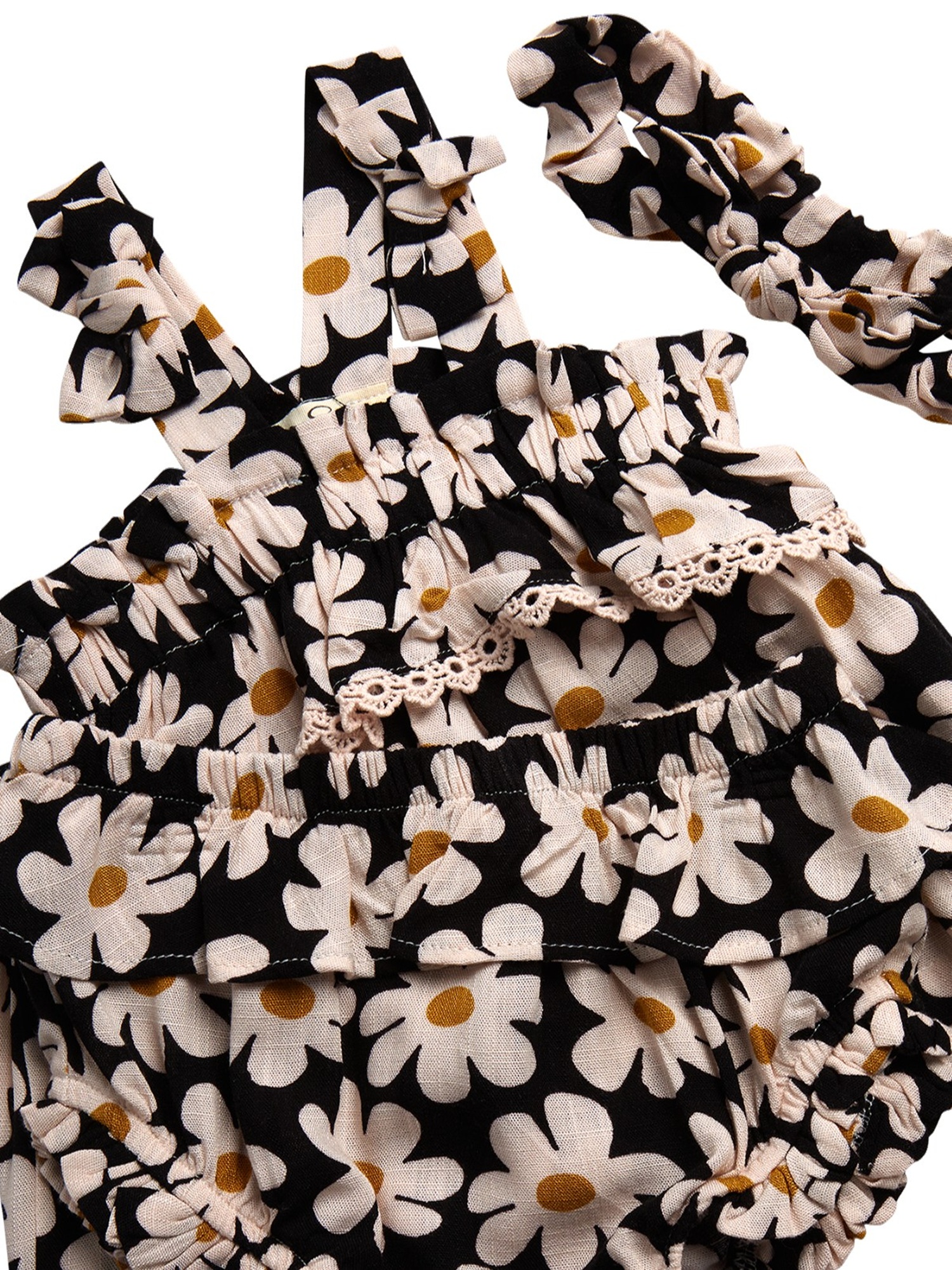 Jessica Simpson Baby Girls' Layette Bloomer set with Headband, Sizes 0-24M