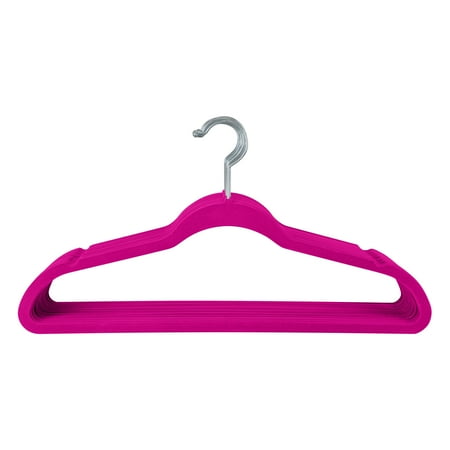 Simplify Durable Plastic and Fabric Clothes Hanger, 10 Count