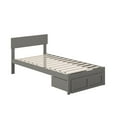 thumbnail image 2 of AFI Boston 14" Twin Wood Platform Bed Frame with Foot Drawer Storage, Grey, 2 of 5