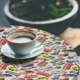 thumbnail image 2 of Ambesonne Cars Fitted Round Tablecloth, Lorry Cargo Taxi Fun Print, 56"- 60" Diameter, Multicolor, 2 of 5