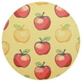 thumbnail image 2 of Round Grid Placemat ,One Sizex1, Round Placemat, PVC Plate Mat，15.4 Inch Non-Slip and Heat Resistant, Table Placemat, Dining Room Placemat Red and Yellow Apple, 2 of 7