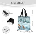 thumbnail image 3 of Pofeuu Gnome And Red Fox Fishing Print Tote Bag for Women,Hobo HandBags with Zipper,Large Capacity Casual Shoulder Handbags with Inner Pockets, 3 of 7