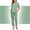 Sage Green, variant on EA'S SECRET Womens 100% Cotton Pajamas Set Short Sleeve & Long Pants Pjs Set Button Down Sleepwear with Pockets(Black,L)