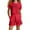 Red, variant on Hienoo Girls Outfits Los Angeles Cotton Short Sleeve T-Shirt Shorts Outfits, Sizes 3-14