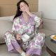 thumbnail image 1 of Pijama de mujer traje de tulipán morado ropa de hogar dulce se puede usar, 1 of 3