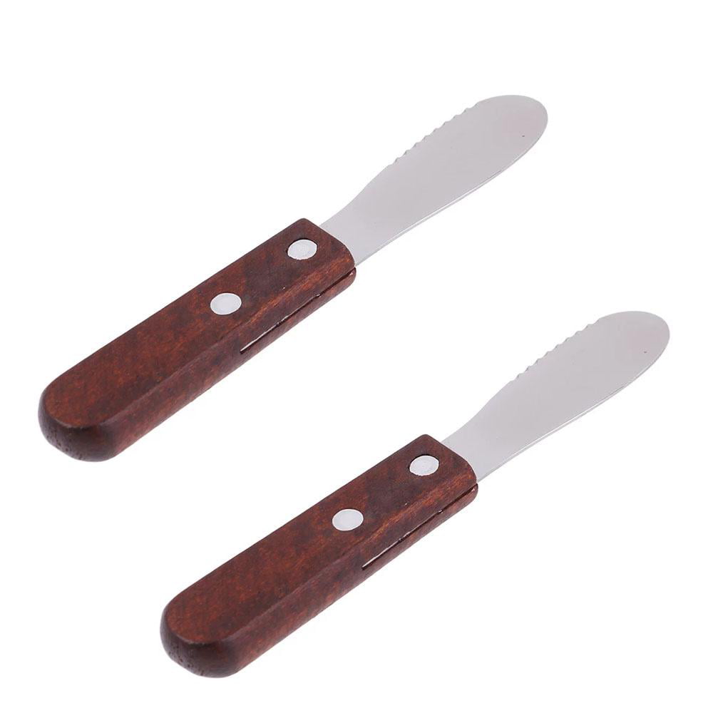 Multifunctional Stainless Steel Butter Knife With Wooden Handle - Perfect  For Spreading Cream Cheese, Jam, Peanut Butter, And More - Temu