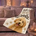 thumbnail image 6 of Golden Doodle Dog Autumn Living Room Decorative, Playful Pet Portrait Pattern, Warm Flannel Blanket for Living Room and Bedroom, Dog Lovers Thanksgiving Gift, Pet Lover Home Decor, 6 of 9