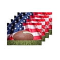 thumbnail image 4 of MKHERT American Football Ball and Old Glory United States Flag Placemats Table Mats for Dining Room Kitchen Table Decoration 12x18 inch,Set of 4, 4 of 4