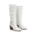 thumbnail image 3 of DREAM PAIRS Women's Knee High Slouch Boots Side Zipper Chunky Heel Tall Boots with Buckle, 3 of 6