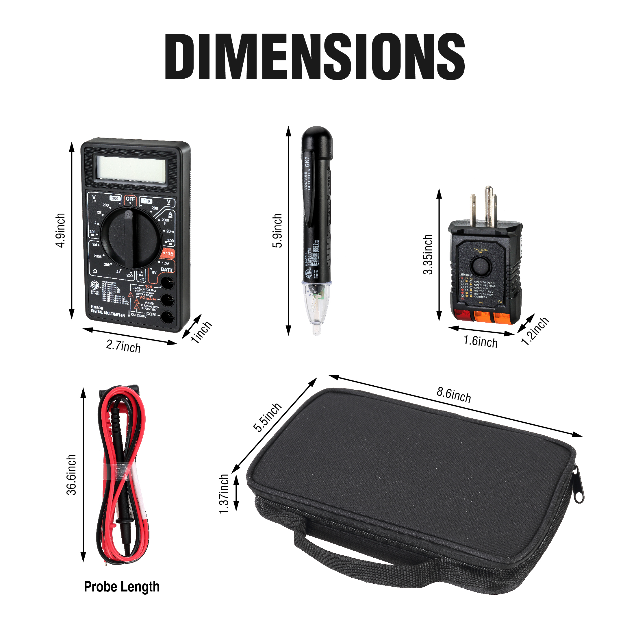 Hyper Tough 3-Piece Electrical Tester Kit photo 4