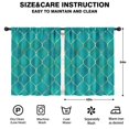 thumbnail image 2 of Blackout Kids Curtains,Teal and Gold Geometric Lattice Pattern Childrens Insulated Curtains Set Of 2,Bedroom Essentials,Toddler Room Decor 42"x54", 2 of 5