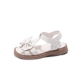 thumbnail image 4 of Xfvqtps Girls Summer Sandals Bow Princess Hook and Loop Strap Soft Sole Non-Slip Open Toe Casual Beach Shoes, 4 of 9