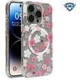 thumbnail image 2 of Designed for Apple iPhone 15 Pro Max (6.7") Floral Flowers Design Transparent Hybrid TPU Shockproof Compatible with Magsafe Magnetic Circle Phone Case Cover [Cherry Blossom], 2 of 2